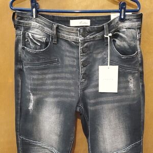 KanCan Jolene Moto Button Fly skinny Jeans